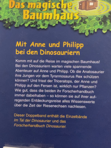 Magisches Baumhaus  Buch Mit Anne und Philipp bei den Dinosauriern