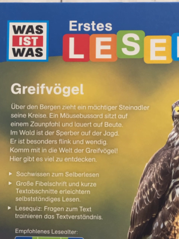 Was ist was? 1. Lesen  Buch Greifvogel