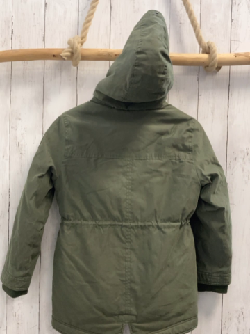 Abercrombie Winterjacke Gr. 122  oliv rotes Plüschfutter