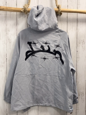 neu  Jacke  Gr. 152  hellblau Kapuze silber Reißverschluss 