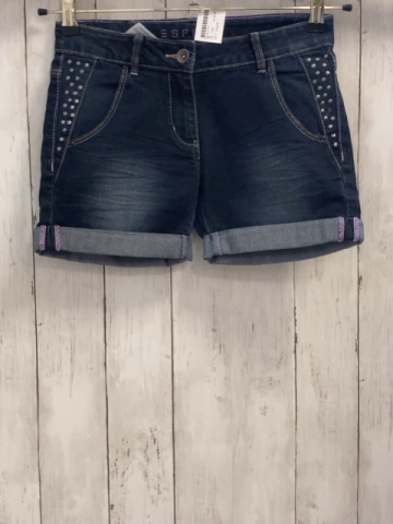 Esprit  Shorts  Gr. 164  blau jeans Nieten Umschlag Bund verstellbar 