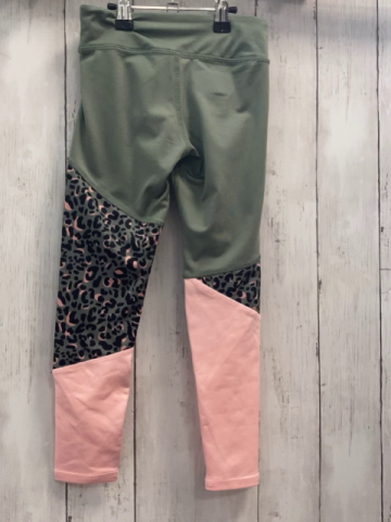 H&M  Sportleggings  Gr. 110/116  kiwi rosa + schwarz rosa gemustert 