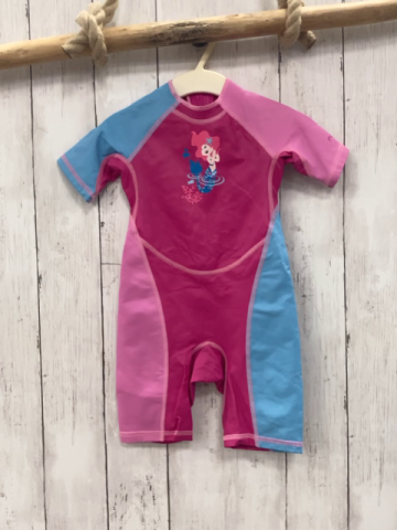 Decathlon  Schwimmoverall Gr. 110  pink rosa hellblau Nixe 