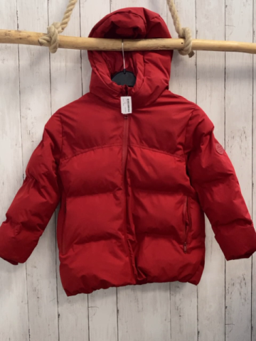 Zara  Winterjacke  Gr. 128  rot warm gefüttert Kapuze 