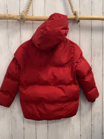 Zara  Winterjacke  Gr. 128  rot warm gefüttert Kapuze 