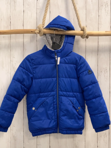Benetton Winterjacke  Gr. 128  blau graoßes Teddyfutter 