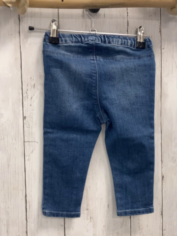 H&M Jeggings  Gr. 80  blau Jeans dunkelblaue Herzen am Knie 