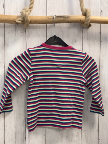 neu Jako-o  Langarmshirt  Gr. 80  himbeere petrol mint Strefen Pinguin