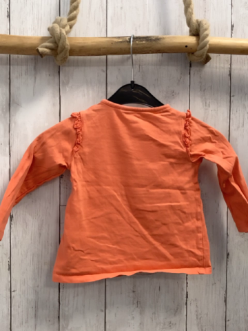 S´Oliver  Langarmshirt  Gr. 86  orange Fuchsgesicht mit Rosetten 