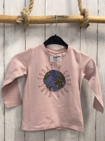 Name it  Langarmshirt  Gr. 92  altrosa Planet Schrift 