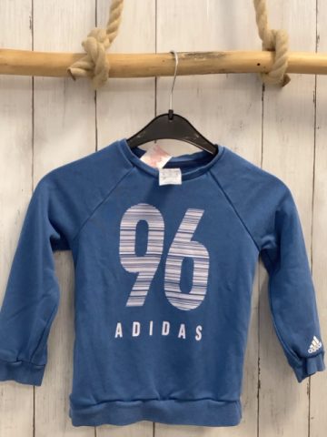 Adidas  Pullover  Gr. 98  hellblau weiße Schrift 