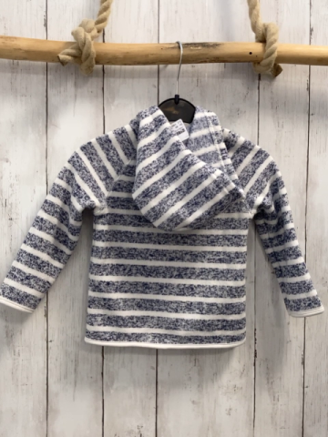 H&M  Strickjacke  Gr. 86  grau weiße Streifen Kapuze 