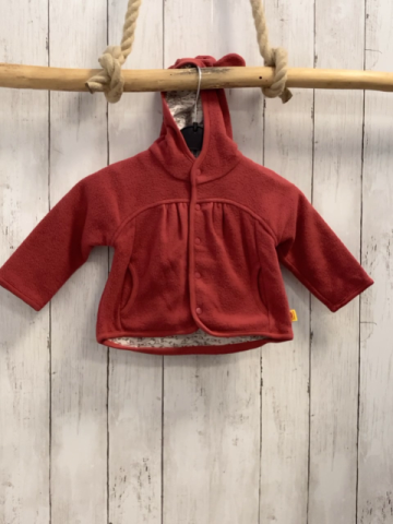 Steiff  Fleecejacke  Gr. 74   rostrot Kapuze mit Ohren 
