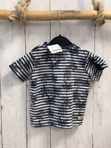 Tom Tailor  T-Shirt  Gr. 74  grau weiße Streifen graue Palmen 