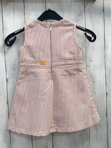 Steiff  Kleid  Gr. 80  weiß rote Streifen