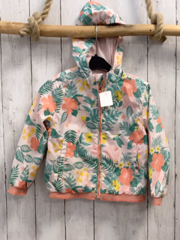   Regenjacke Gr. 104  rosa orange mint grün gelbe Blüten + Blätter 