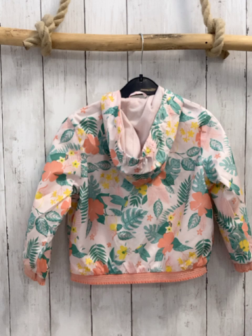   Regenjacke Gr. 104  rosa orange mint grün gelbe Blüten + Blätter 