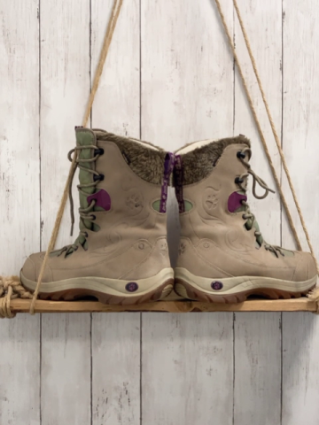 Jack Wolfskin  Boots  Gr. 41  beige kiwi pflaume Fellbund (kleinere Gebrauchsspuren)