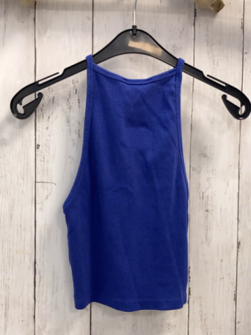 zara Top Gr. S blau gerippt
