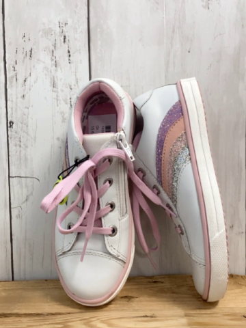 Lurchi Schuhe Gr. 30  weiß rosa Glitzerstreifen