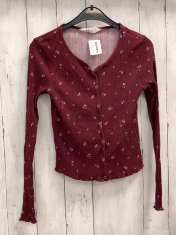 H&M Strickjacke Gr. 158  beerenton Blumen gerippt