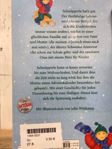   Buch Schnüpperle 24 Geschichten zur Weihnachtszeit 
