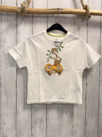   T-Shirt  Gr. 104  weiß Affe 