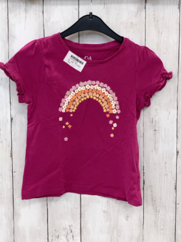  T-Shirt Gr. 128  brombeere Bogen aus Blumen