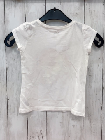  T-Shirt Gr. 122  weiß Einhorn bunter Bogen