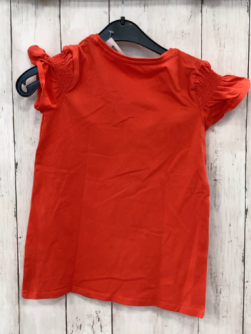  T-Shirt Gr. 128  rot Schmetterlinge
