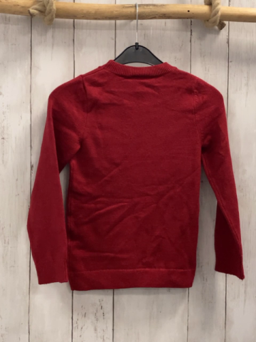   Pullover  Gr. 122  rot Strick Pailettenschleife 