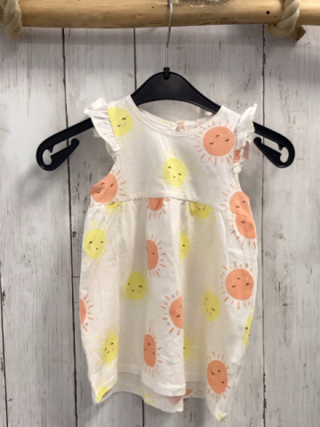 H&M  Kleid  Gr. 68  weiß gelb orange Sonnen 