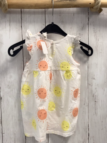 H&M  Kleid  Gr. 68  weiß gelb orange Sonnen 