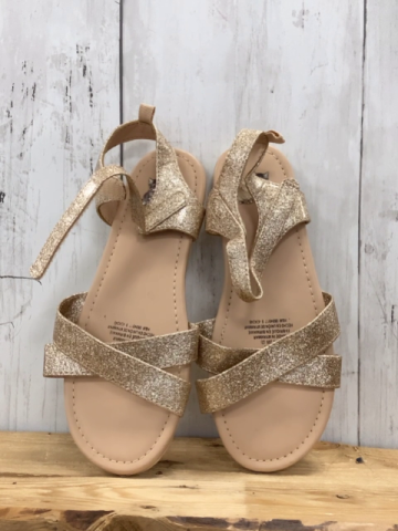 H&M  Sandalen  Gr. 33  golden mit Glitzer 