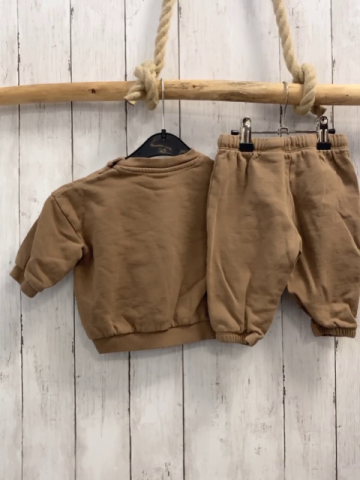 2tlg H&M  Pullover + Jogginghose  Gr. 68  sand Tiergesicht mit Geweih 