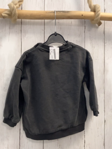 H&M Pullover  Gr. 92  dunkelgrau creme beige Schleife 