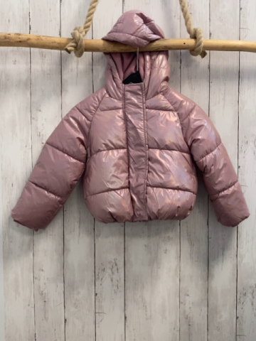   Winterjacke Gr. 110  rosa metallic glänzend 