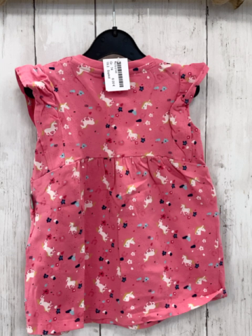 Sigikid  Kleid  Gr. 74  rosa Einhörner Hufeisen Blumen 
