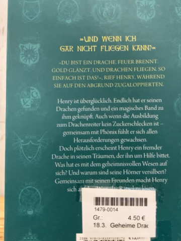 Geheime Drachenschule  Buch Der Drache mit den silbernen Hörnern 