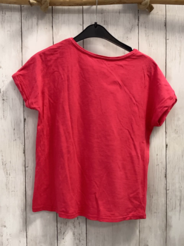 Okaidi T-Shirt Gr. 152  pink weiß blau Blumen Glitzer