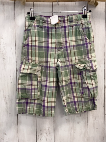 Mini Boden Shorts Gr. 134  grün lila weiß kariert