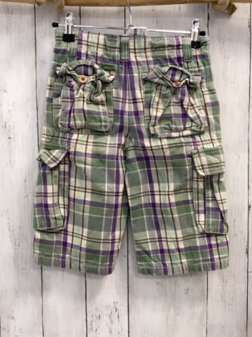 Mini Boden Shorts Gr. 134  grün lila weiß kariert