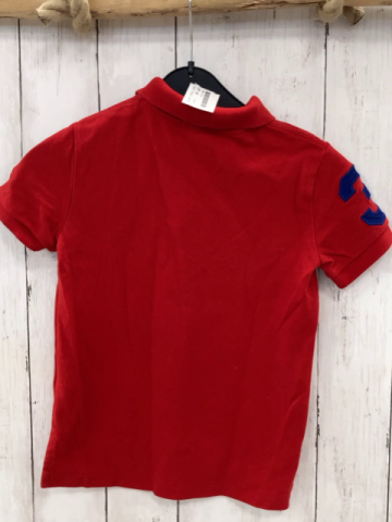 Ralph Lauren T-Shirt Gr. 104  rot blauer Reiter Polokragen