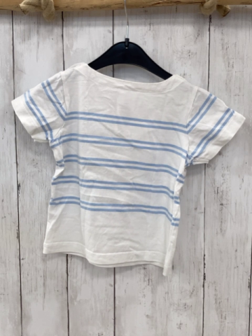 Jacadi T-Shirt Gr. 86  weiß hellblaue Streifen