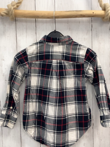 Ralph Lauren Hemd Gr. 104  grau schwarz rot kariert