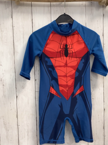 H&M UV-Schutzoverall Gr. 98  blau rot Spiderman