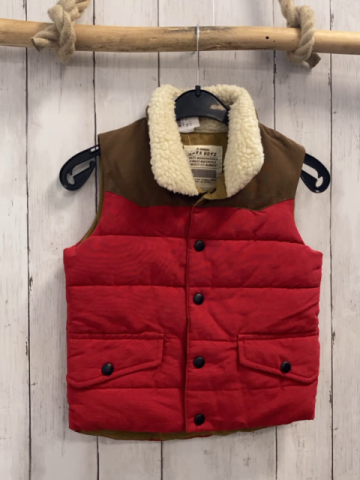 Zara  Weste  Gr. 110  rot braun Kragen mit Teddyfutter 