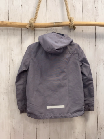 H&M  Jacke  Gr. 128  grau meliert schwarzer Reißverschlss 