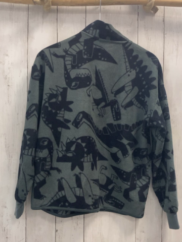 H&M  Fleecejacke  Gr. 134/140  grau schwarze Dinos 