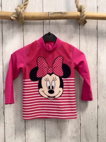  UV-Schutzshirt Gr. 80  pink weiße Streifen Minnie Mouse